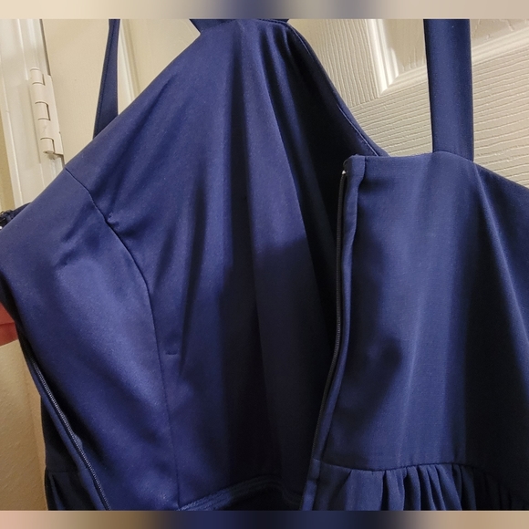 Navy Blue Formal Dress - Picture 4 of 7